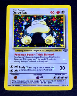 1999 Pokemon SNORLAX Jungle Set HOLO BLEED Misprint ERROR Card 11/64 Rare NM - Image 5