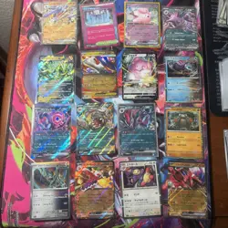 Pokemon 16 Card Collection Lot nm Ex Mega V Holo Rares Nm K7 - Image 1