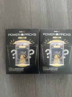 Gamestop Pokemon Power Packs 2, 1 PSA 8+ Card, 2 Booster Packs (set Of 2) - Image 1