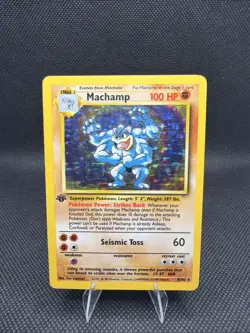 1999 Pokemon MACHAMP Base Set 1ST EDITION HOLO Foil Rare Card 8/102 - Image 1
