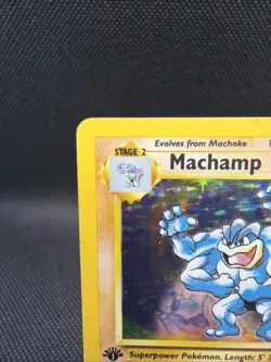 1999 Pokemon MACHAMP Base Set 1ST EDITION HOLO Foil Rare Card 8/102 - Image 4