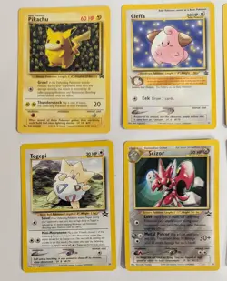 8 VTG Pokemon Black Star Promo Cards Arcanine Cleffa Scizor Pikachu Mew Togepi - Image 2