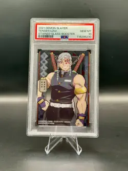 Tengen Uzui Demon Slayer Kimetsu no Yaiba Stained Glass - Booster Card PSA 10 GM - Image 1