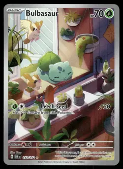 Pokemon Cards Bulbasaur 143/142 Stellar Crown Illustration Rare NM - Image 1