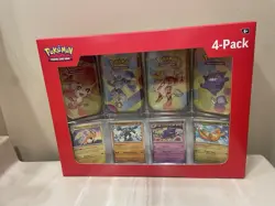 NEW Pokemon 4 Mini Tins 4 Promo Cards Bundle 151 Sam's Club IN HAND - Image 1