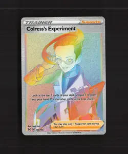 Colress's Experiment 205/196 Lost Origin FA Rainbow Secret Rare Pokemon Card MP - Image 1