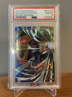 Dragon Ball Super Card Game SS4 Vegeta Peak of Primitive Power BT8-136 PSA 10 - Image 1