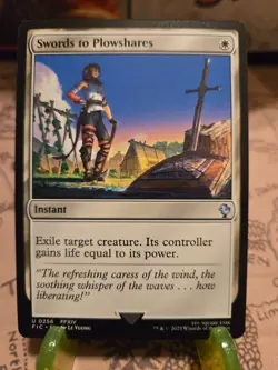 MTG Swords to Plowshares Commander: Final Fantasy Regular Uncommon NM - Image 1