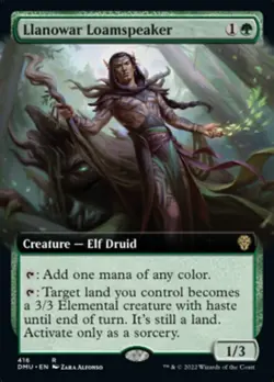 Llanowar Loamspeaker (Extended Art) [Dominaria United] Near Mint - Image 1