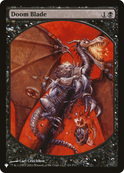 Doom Blade (Player Rewards Textless The List) Promo HEAVILY PLD CARD ABUGames - Image 1
