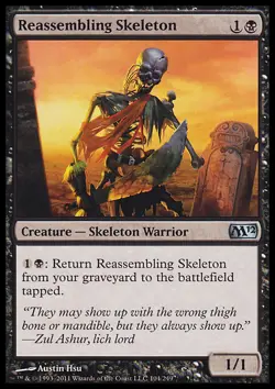 MTG REASSEMBLING SKELETON FOIL EXC - SCHELETRO RIASSEMBLATO - M12 - MAGIC - Image 1