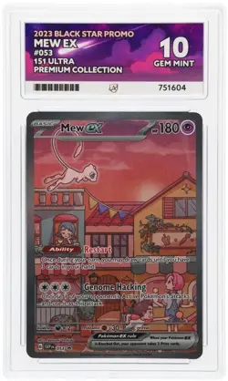 Pokemon TCG Mew EX SVP053 SV 151 Black Star Promo Ace 10 Perfect Subgrades - Image 1