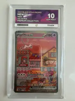 Pokemon TCG Mew EX SVP053 SV 151 Black Star Promo Ace 10 Perfect Subgrades - Image 3