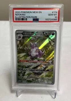 Pokemon TCG Nidoking Scarlet & Violet 151 #174/165 PSA 10 - Image 1