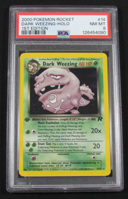 2000 Pokemon Rocket DARK WEEZING HOLO 1st Edition 14/82 PSA 8 NM-MT - Image 1