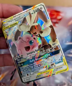 Pokemon Mega Lopunny & Jigglypuff Tag Team GX 165/236 Cosmic Eclipse NM/M - Image 2