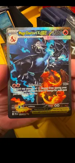 Pokemon Mega Charizard X EX CardStandard Size English Fire - Image 1