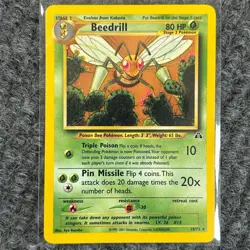 Vintage Pokemon Neo Discovery Beedrill 18/75 Rare NM Regular Non-holo - Image 1
