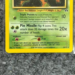 Vintage Pokemon Neo Discovery Beedrill 18/75 Rare NM Regular Non-holo - Image 4