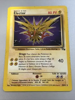 Pokemon French Fossil (Elector) Zapdos #30 - Image 1