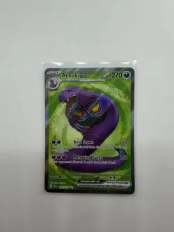 2023 Pokemon Arbok ex Full Art 185/165 MEW 151 Near Mint - Image 1