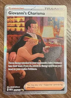 POKEMON TCG Giovanni's Charisma 204/165 Sv: Scarlet & Violet 151 Holo - Image 1