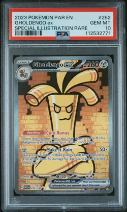 2023 POKEMON PAR EN-PARADOX RIFT SPECIAL ILLUSTRATION RARE GHOLDENGO EX PSA 10 - Image 1