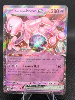Pokemon TCG Team Rocket's Mewtwo ex 205 Sv: Scarlet & Violet Promo Holo NM - Image 1