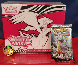 Pokemon Scarlet and Violet White Flare Elite Trainer Box ETB Sealed, free ROTOM - Image 1