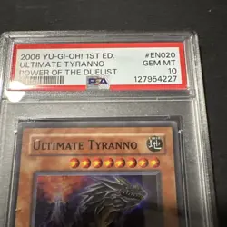 2006 YU-GI-OH! POTD-POWER OF THE DUELIST 1ST ED #EN020 ULTIMATE TYRANNO PSA 10 - Image 2