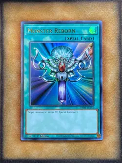 Yugioh Monster Reborn RA01-EN052 Ultra Rare 1st Ed NM - Image 1
