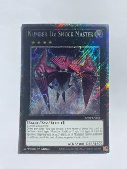 Number 16: Shock Master - RA04-EN166 - Platinum Secret Rare - 1st Ed - Yugioh - Image 1