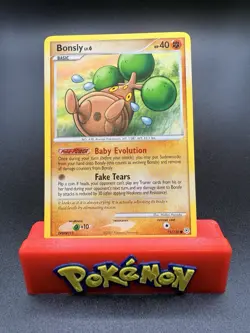 Pokemon TCG Bonsly Card 71/130 Diamond and Pearl Common LP/MP - Image 1