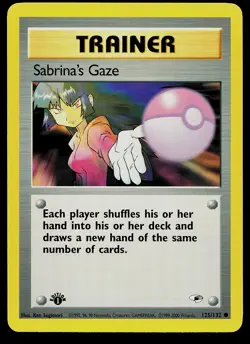 Pokemon Card - Sabrina's Gaze Gym Heroes 125/132 Common 1st Edition - Image 1