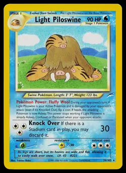 Pokemon Card - Light Piloswine Neo Destiny 26/105 Rare - Image 1