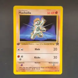 Pokemon TCG Karte - Machollo 59/82 Team Rocket Deutsch Vintage 1. Edition NM - Image 3