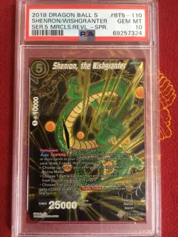 Dragon Ball Super Card Game Shenron, The Wishgranter BT5-110 SPR PSA 10 - Image 1