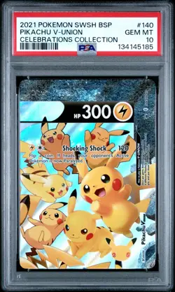 Pikachu V Union 4 Card Set English PSA Sequential Collection Celebrations - Image 4