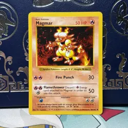 NM Magmar Shadowless Base Set BSS 36/102 Pokemon Card - Image 1