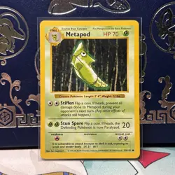 Shadowless METAPOD 54/102 BASE Set WOTC Vintage Pokemon Card 1999 - NM - Image 1
