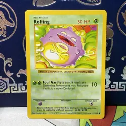 POKEMON Card Shadowless Vintage 1999 Base Set Koffing 51/102 - NM - Image 1