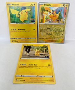 Epic Collection 3 Elegant Pikachu Set Holo Foil Rare Pokemon Cards PSA 8-9 - Image 1