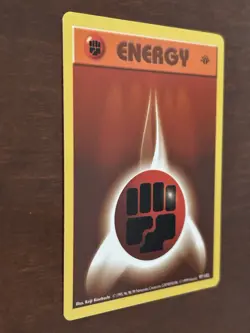 Pokemon TCG Fighting Energy Base Set 1st Edition Shadowless Card 97/102 LP - Image 2