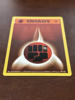 Pokemon TCG Fighting Energy Base Set 1st Edition Shadowless Card 97/102 LP - Image 4