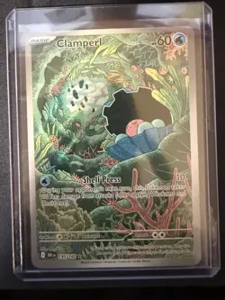Pokemon TCG Destined Rivals Clamperl Full Art Illustration Rare Card 195/182 - Image 1