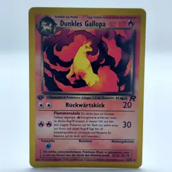 Pokemon TCG Karte - Dunkles Gallopa 1. Edition Deutsch 44/82 Team Rocket - Image 1