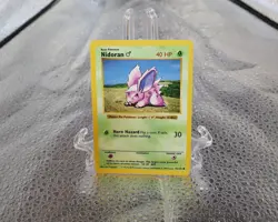 Pokemon TCG Nidoran (M) Card 55/102 Base Set Regular Unlimited Common LP+ WotC - Image 1