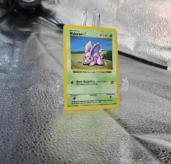 Pokemon TCG Nidoran (M) Card 55/102 Base Set Regular Unlimited Common LP+ WotC - Image 2