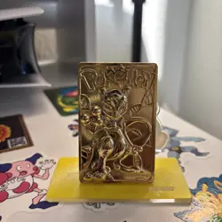1999 Burger King Limited Edition Pokemon Trading Card 23K Gold Plated Mewtwo - Image 1