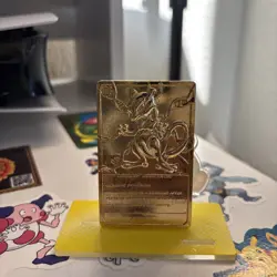 1999 Burger King Limited Edition Pokemon Trading Card 23K Gold Plated Mewtwo - Image 2